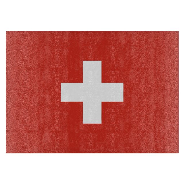 Schweizflagge Schneidebrett (Vorderseite)