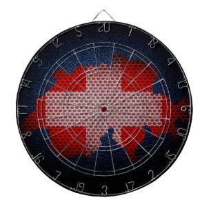 Schweizflagge und -karte dartscheibe
