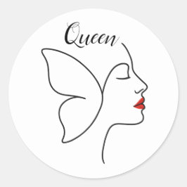 Schwellenflügel - versteckte Schmetterlinge Runder Aufkleber