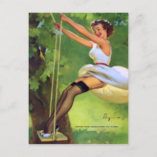 Schwenk Pin Up Postkarte