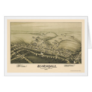 Schwenksville, carte panoramique de PA - 1894