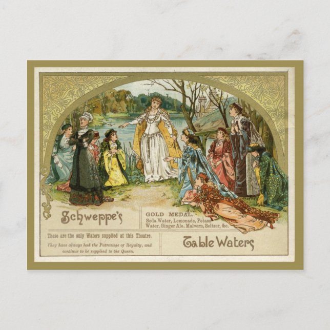 Schweppes Table Waters Postkarte (Vorderseite)