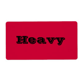 Schwer bewegende Labels in Rot