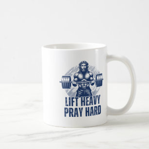 Schwer heben, hart beten kaffeetasse