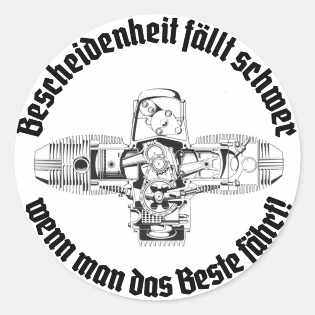 Schwer zu bescheiden Aufkleber (Vorderseite)
