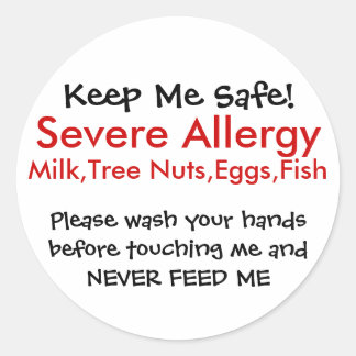 Schwere Allergie Runder Aufkleber