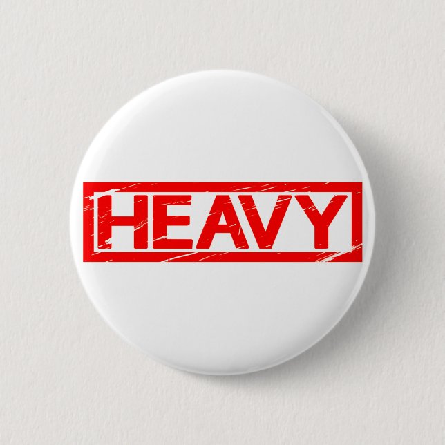 Schwere Briefmarke Button (Vorderseite)
