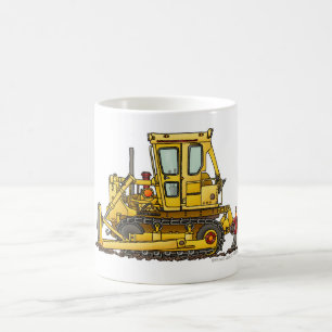 Schwere Bulldozer Erdverschieber Baustellen Tassen