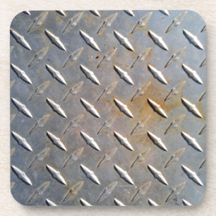 Schwere Diamantplatten-Stahl-Grafik Untersetzer