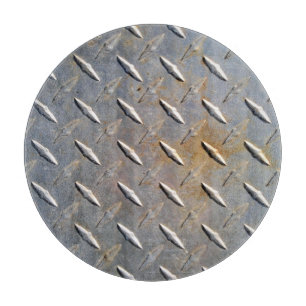 Schwere Diamantplatten-Stahlgrafik Schneidebrett
