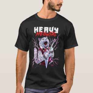 Schwere Meowtal-Katze spielt Metal-Gitarre lustige T-Shirt