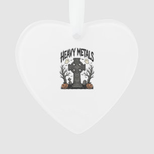 Schwere Metalle Halloween-Friedhofs-Vektordesign_1 Ornament