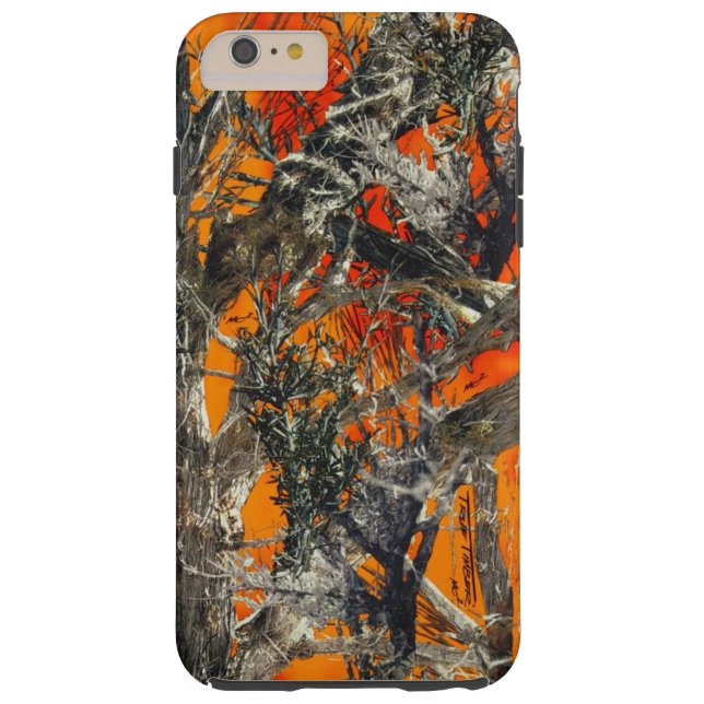 Schwere orange Camouflage Case-Mate iPhone Hülle (Rückseite)