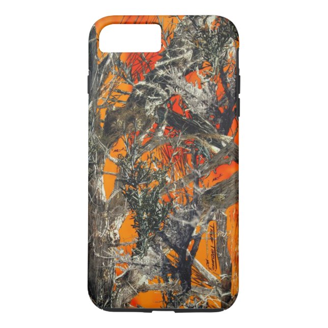 Schwere orange Camouflage Case-Mate iPhone Hülle (Rückseite)