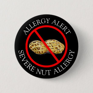 Schwere Peanut-Allergie-Warntaste Button