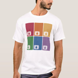 Schwere. Schlüsselkarte Regenbogen. T-Shirt
