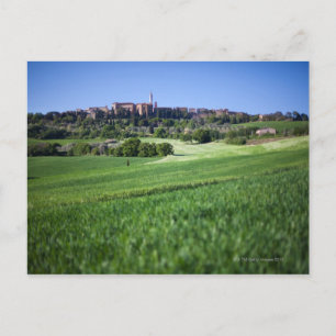 Schweregrad mit Pienza, Toskana, Postkarte
