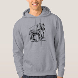 Schwerer Kreuzschraffur-Elefant Hoodie
