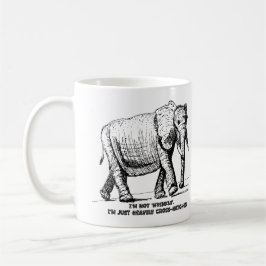 Schwerer Kreuzschraffur-Elefant Kaffeetasse