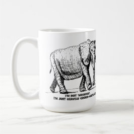 Schwerer Kreuzschraffur-Elefant Kaffeetasse