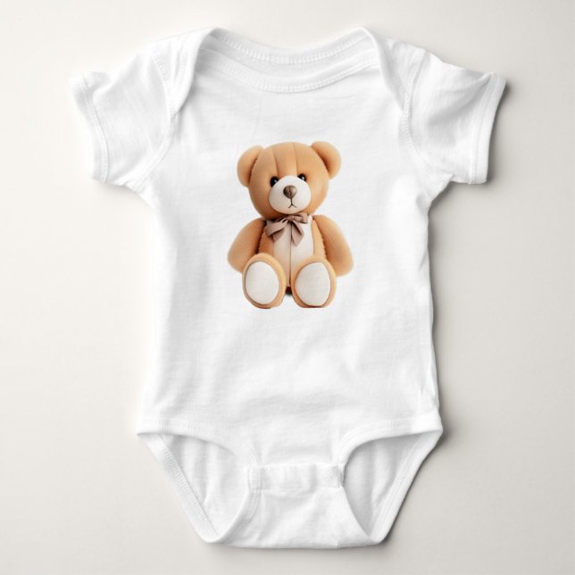 Schwerer Teddybär Baby Strampler (Vorderseite)