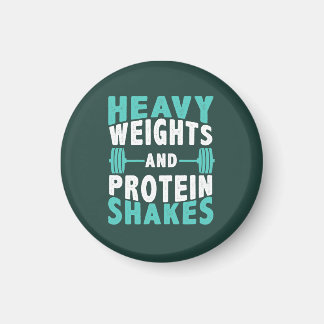 Schweres Gewicht und Protein-Shakes Fitnessstudio Magnet