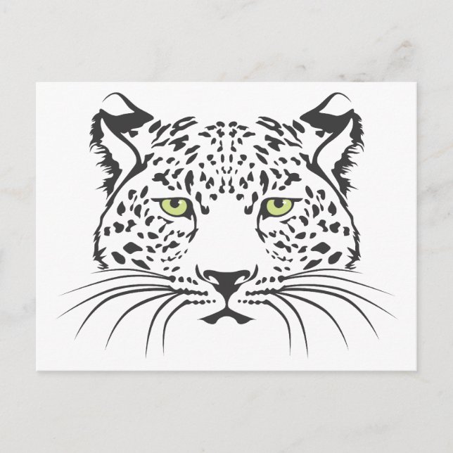 Schweres Leopard Cat Postkarte (Vorderseite)