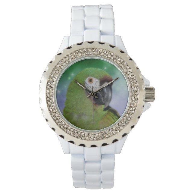 Schweres Macaw-Parrot-Tier Armbanduhr (Vorderseite)