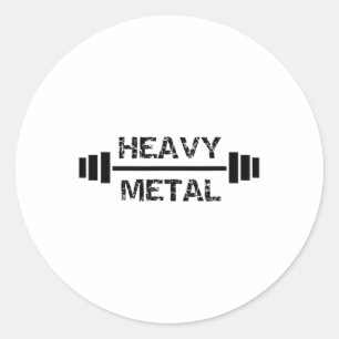 Schweres Metal-Gym-Fitness-Krafttraining-Bodybuild Runder Aufkleber
