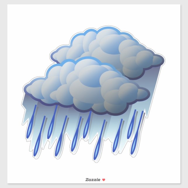 Schweres Regenwasser Aufkleber (Blatt)