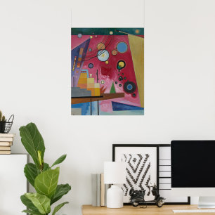 Schweres Rot von Wassily Kandinsky Poster