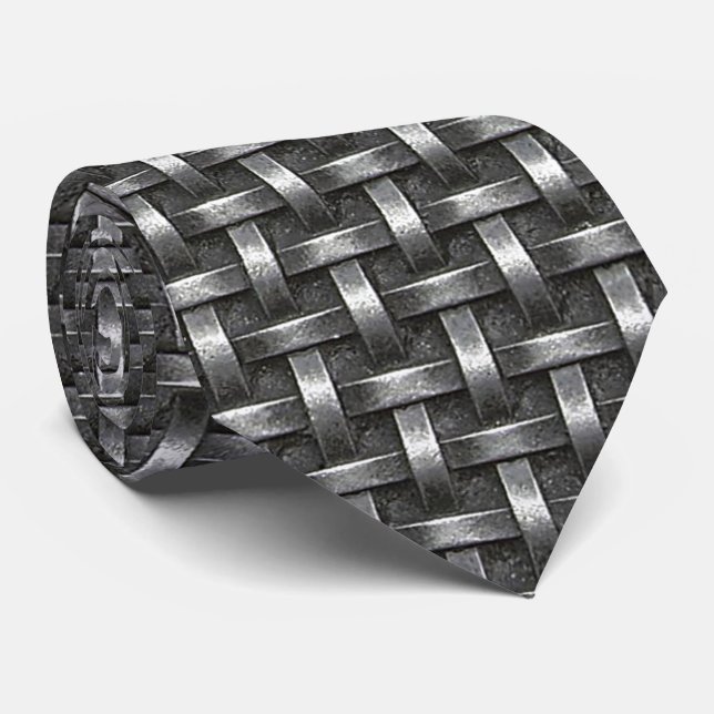 Schweres Weaved Steel Textil Krawatte (Gerollt)