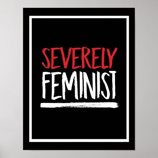 Schwerfeminist — weiß - poster (Vorne)