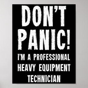 Schwergeräte-Techniker Tank Top Poster