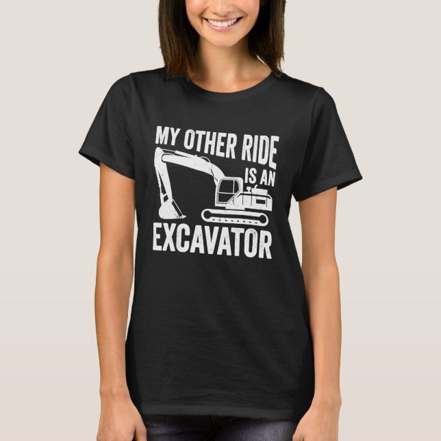 Schwergerätebediener Bagger T-Shirt (Vorderseite)
