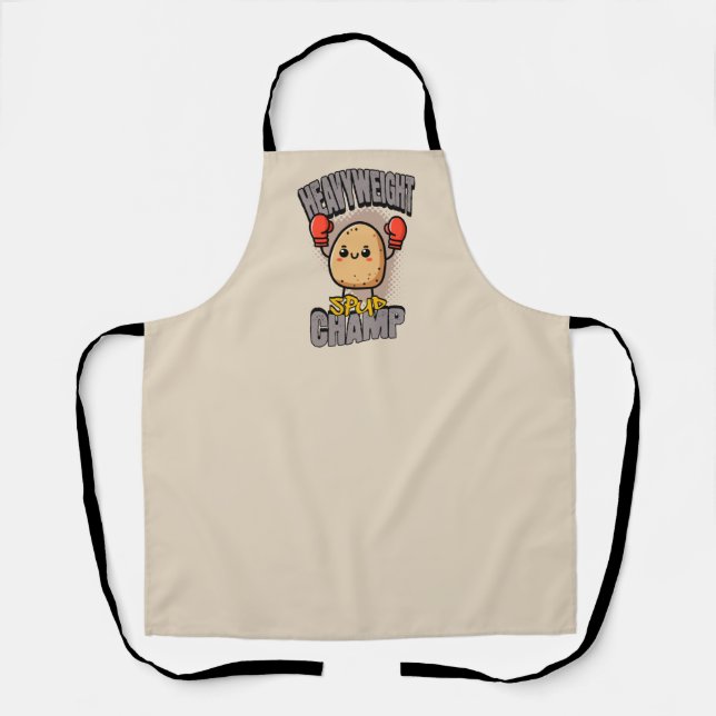 Schwergewicht-Spud-Champ-Boxing-Potato Schürze (Vorderseite)