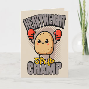 Schwergewichts-Kartoffel-Champ-Boxen-Kartoffel Karte