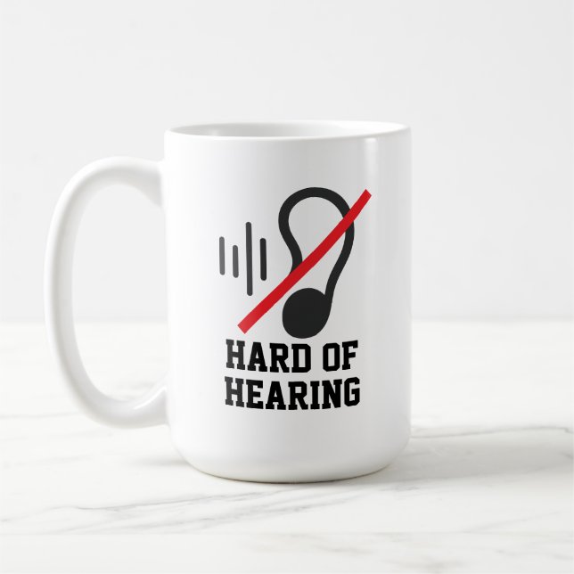 Schwerhörig Einfaches Design Kaffeetasse (Links)