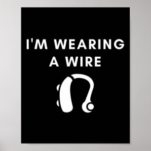 Schwerhörig Ich Trage Ein Hörgerät Mit Kabel Poster