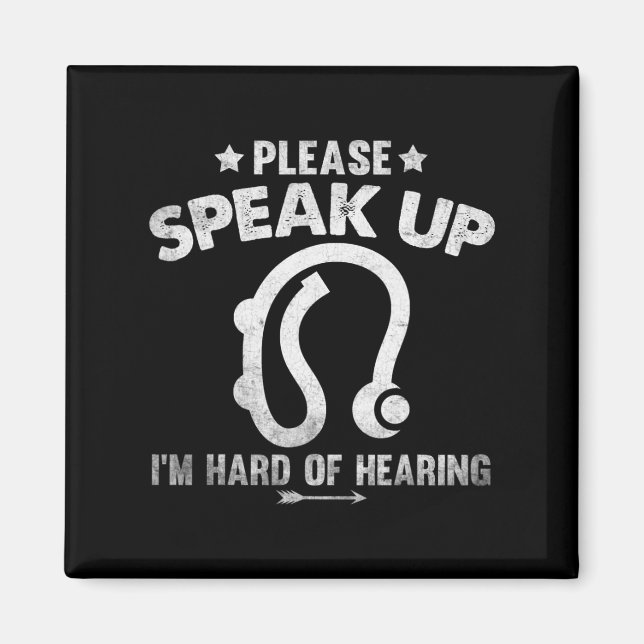 Schwerhörigkeit Vintages Hörvermögen Bitte p Magnet (Vorne)