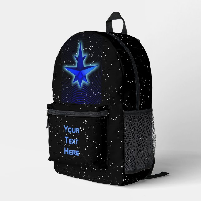 Schwerkraft Bedruckter Rucksack (Rückseitige Ecke Rechts)