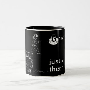 Schwerkraft, gerade eine Theorie. (Weiße u. Zweifarbige Tasse