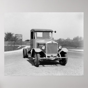 Schwerlastwagen, 1925. Vintage-Foto Poster