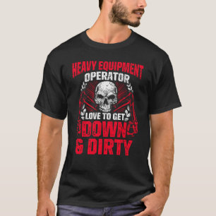 Schwermaschinenbetreiber mit schmutziger Witterung T-Shirt
