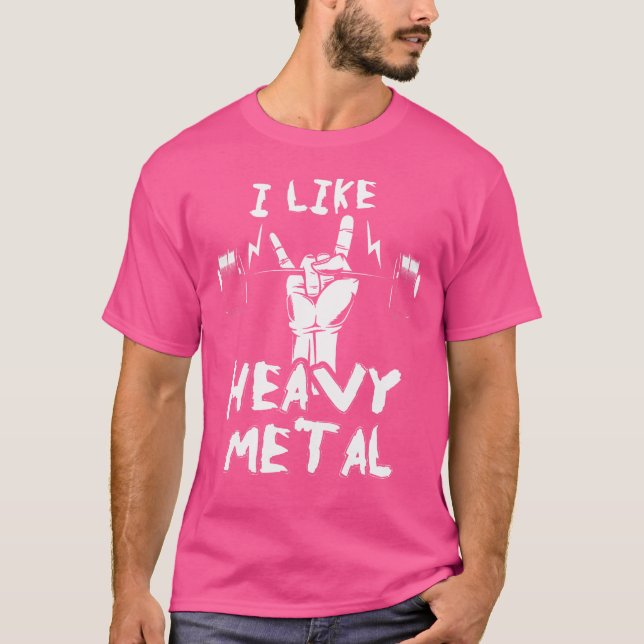 Schwermetall Bodybuilding Gym Workout T-Shirt (Vorderseite)