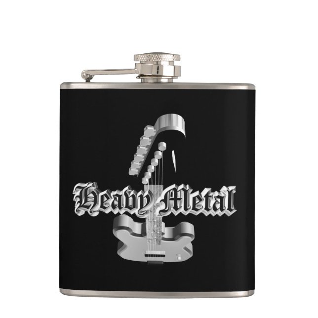 Schwermetall Flachmann (Vorderseite)