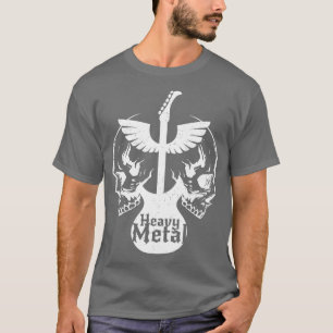 Schwermetall-Gitarren mit Skulls Rock T-Shirt