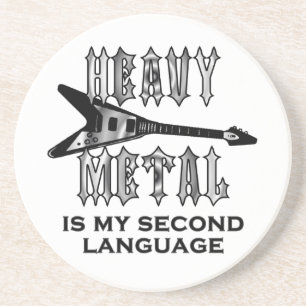 Schwermetall ist meine zweite Sprache Getränkeuntersetzer