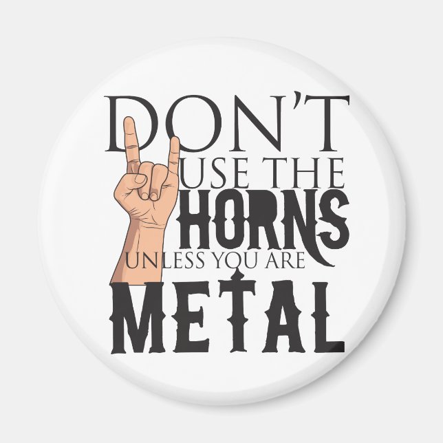 Schwermetall Magnet (Vorne)