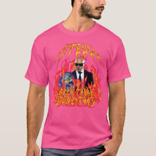 Schwermetall-Pitbulle mit Flammen T-Shirt
